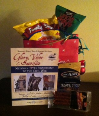 HHT prize: autographed copy of our commemorative state Civil War guide Glory, Valor & Sacrifice: Michigan Sites Significant to the Civil War and local goodies to make your sightseeing tours even more enjoyable!